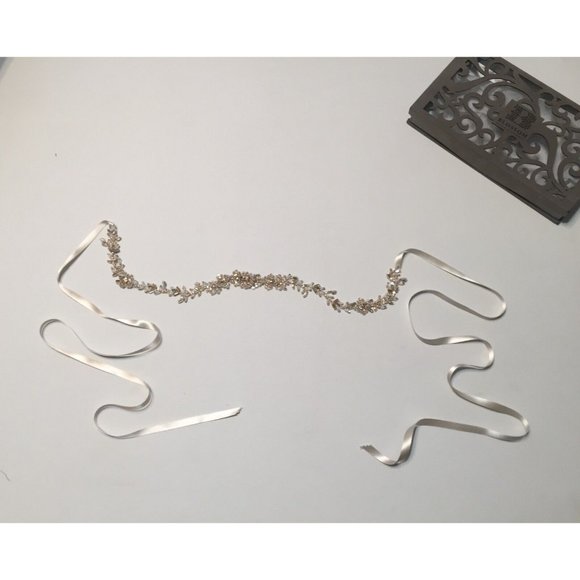BHLDN Blossom Veils Wedding Rose Sparkle Sash - $260 - Champagne New In Box - Picture 4 of 8